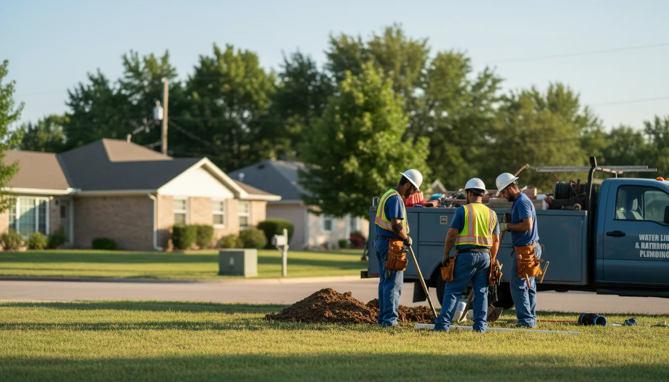Residential water line and bathroom plumbing service in Olney, MD